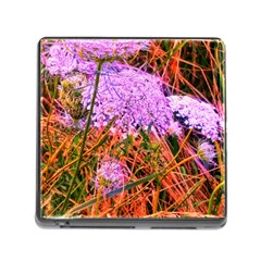 Blue Tinted Queen Anne s Lace Memory Card Reader (square 5 Slot) by okhismakingart