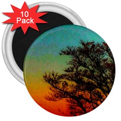 Turquoise Sunset 3  Magnets (10 Pack) 