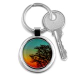 Turquoise Sunset Key Chains (Round)  Front