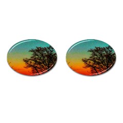 Turquoise Sunset Cufflinks (oval) by okhismakingart