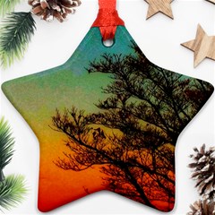 Turquoise Sunset Star Ornament (two Sides) by okhismakingart