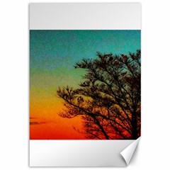 Turquoise Sunset Canvas 12  X 18  by okhismakingart