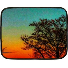 Turquoise Sunset Double Sided Fleece Blanket (mini)  by okhismakingart