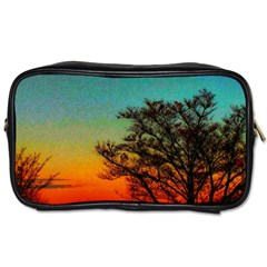 Turquoise Sunset Toiletries Bag (two Sides) by okhismakingart