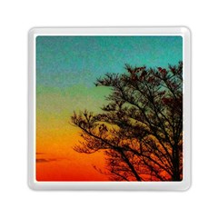 Turquoise Sunset Memory Card Reader (square) by okhismakingart