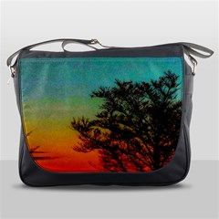 Turquoise Sunset Messenger Bag by okhismakingart