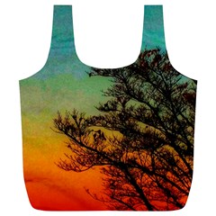 Turquoise Sunset Full Print Recycle Bag (xl) by okhismakingart