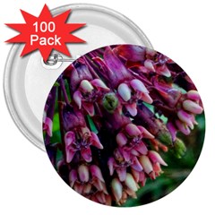 Milkweed 3  Buttons (100 Pack)  by okhismakingart