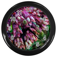 Milkweed Wall Clock (black) by okhismakingart