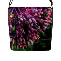 Milkweed Flap Closure Messenger Bag (l) by okhismakingart