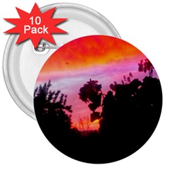 Sunset And Geraniums 3  Buttons (10 Pack)  by okhismakingart