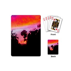 Sunset And Geraniums Playing Cards (mini) by okhismakingart