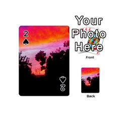 Sunset And Geraniums Playing Cards 54 (mini) by okhismakingart