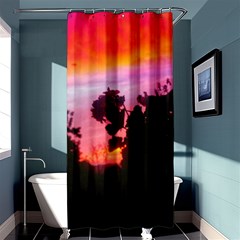 Sunset And Geraniums Shower Curtain 36  X 72  (stall)  by okhismakingart