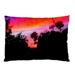 Sunset and Geraniums Pillow Case (Two Sides) Front