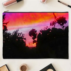 Sunset And Geraniums Cosmetic Bag (xxxl) by okhismakingart