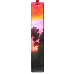 Sunset And Geraniums Large Book Marks by okhismakingart