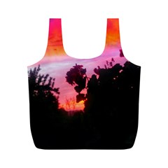 Sunset And Geraniums Full Print Recycle Bag (m) by okhismakingart