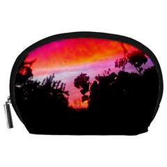 Sunset And Geraniums Accessory Pouch (large)