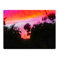 Sunset And Geraniums Double Sided Flano Blanket (mini)  by okhismakingart