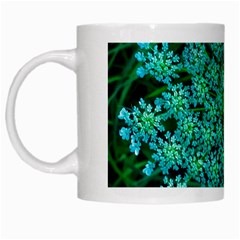 Turquoise Queen Anne s Lace White Mugs by okhismakingart