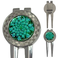 Turquoise Queen Anne s Lace 3-in-1 Golf Divots by okhismakingart