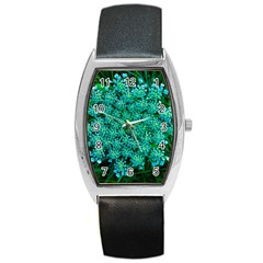 Turquoise Queen Anne s Lace Barrel Style Metal Watch by okhismakingart