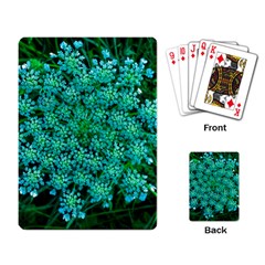 Turquoise Queen Anne s Lace Playing Cards Single Design by okhismakingart