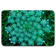 Turquoise Queen Anne s Lace Large Doormat  by okhismakingart