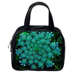 Turquoise Queen Anne s Lace Classic Handbag (one Side) by okhismakingart