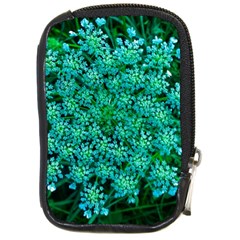 Turquoise Queen Anne s Lace Compact Camera Leather Case by okhismakingart