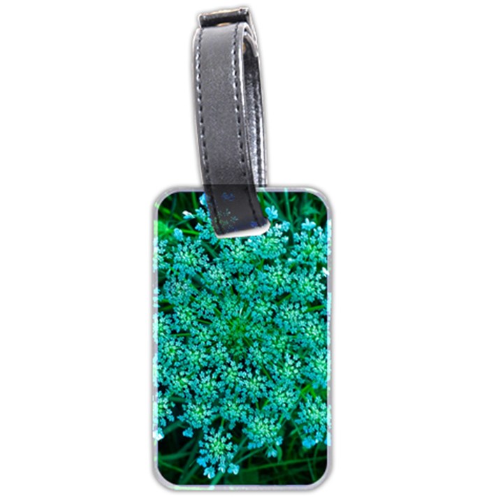 Turquoise Queen Anne s Lace Luggage Tags (Two Sides)