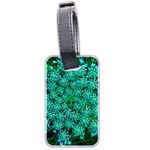 Turquoise Queen Anne s Lace Luggage Tags (Two Sides) Back