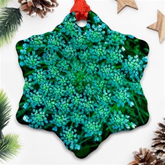 Turquoise Queen Anne s Lace Ornament (snowflake) by okhismakingart