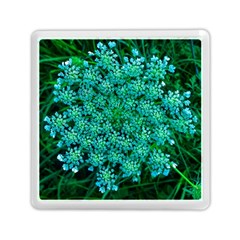 Turquoise Queen Anne s Lace Memory Card Reader (square) by okhismakingart