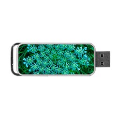 Turquoise Queen Anne s Lace Portable Usb Flash (one Side) by okhismakingart