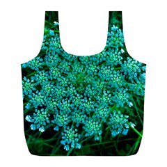 Turquoise Queen Anne s Lace Full Print Recycle Bag (l) by okhismakingart