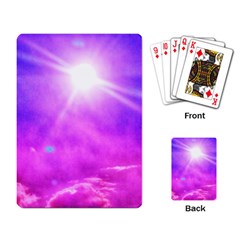 Purple Sun Playing Cards Single Design by okhismakingart