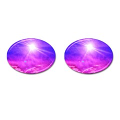 Purple Sun Cufflinks (oval) by okhismakingart