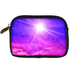 Purple Sun Digital Camera Leather Case by okhismakingart