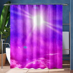 Purple Sun Shower Curtain 60  X 72  (medium)  by okhismakingart