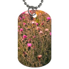 Thistle Field Dog Tag (two Sides) by okhismakingart