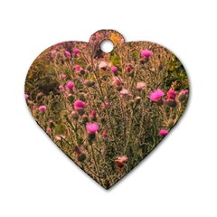 Thistle Field Dog Tag Heart (two Sides) by okhismakingart