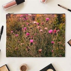 Thistle Field Cosmetic Bag (xl) by okhismakingart