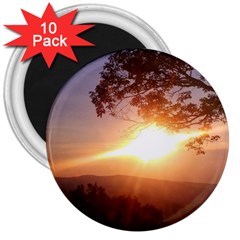 Mountain Sunset 3  Magnets (10 Pack)  by okhismakingart