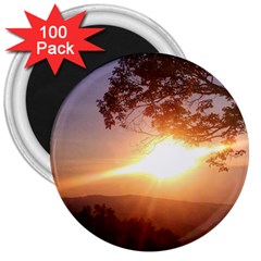 Mountain Sunset 3  Magnets (100 Pack) by okhismakingart