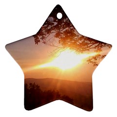 Mountain Sunset Star Ornament (two Sides) by okhismakingart