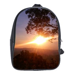 Mountain Sunset School Bag (large) by okhismakingart