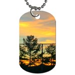 Fence Line Trees Dog Tag (Two Sides) Front