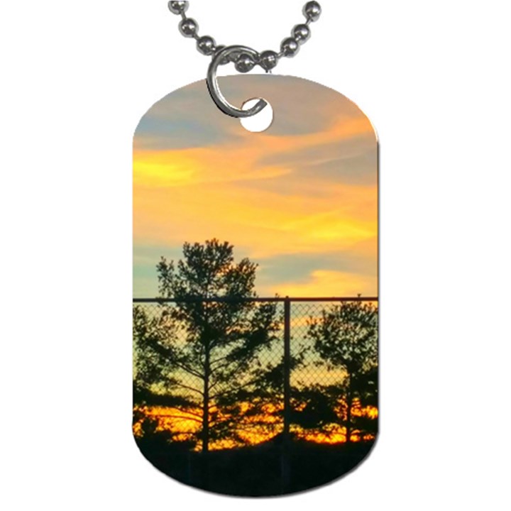 Fence Line Trees Dog Tag (Two Sides)